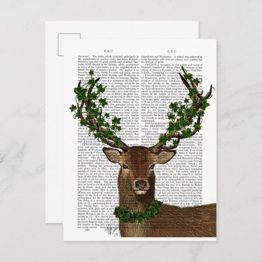 Carte Postale Roi vert (Devant / Derrière)