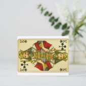 Carte Postale Roi victorien des Clubs (Debout devant)