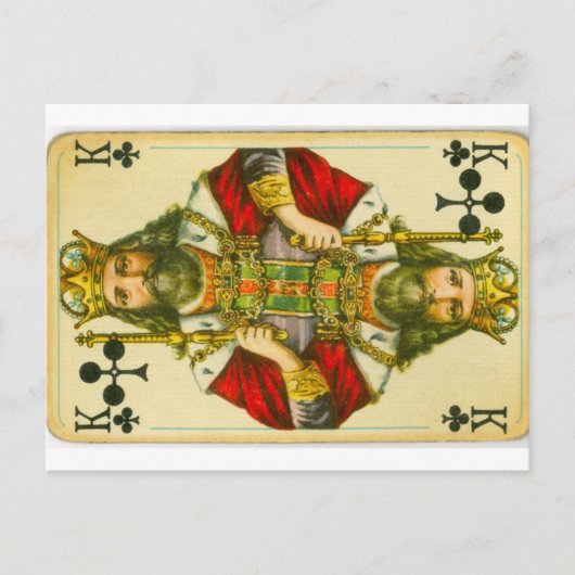 Carte Postale Roi victorien des Clubs (Devant)