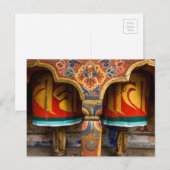 Carte Postale Rôle de prière bouddhiste, bhoutan (Devant / Derrière)