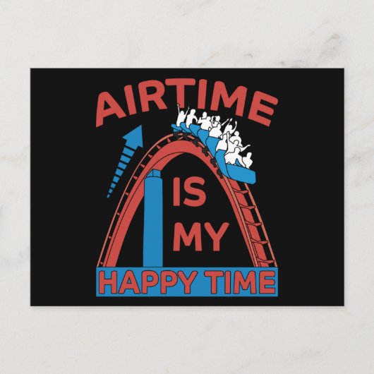 Carte Postale Roller Coaster Funny Amusement Park Gift (Devant)