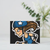 Carte Postale Roller Derby Jammer (Debout devant)