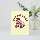 Carte Postale Roller Derby Patinage - Rouge (Debout devant)