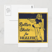 Carte Postale Roller Girl (Devant / Derrière)