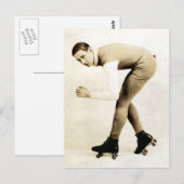 Carte Postale Roller Skater des années 1920 (Devant / Derrière)