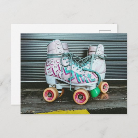 Carte Postale Roller Skates Épiques (Devant / Derrière)