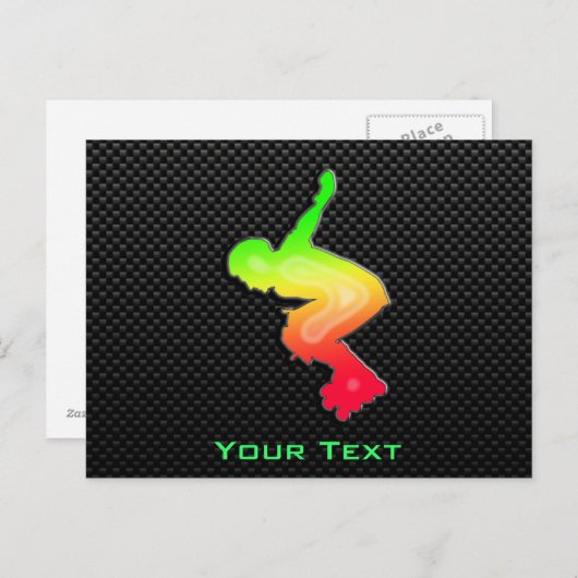 Carte Postale Rollerblading élégant (Devant / Derrière)