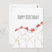 Carte Postale Rollercoaster main dessinée Anniversaire (Devant / Derrière)