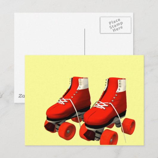 Carte Postale Rollerskates (Devant / Derrière)
