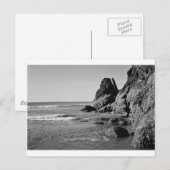 Carte Postale Rolling Beach noir et blanc (Devant / Derrière)