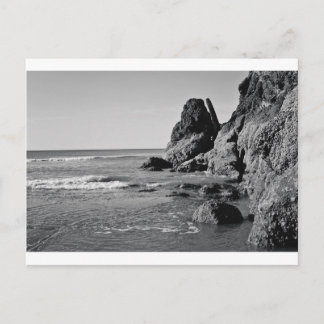 Carte Postale Rolling Beach noir et blanc