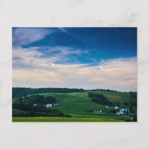 Carte Postale Rolling Country avec des fermes en été, Ohio