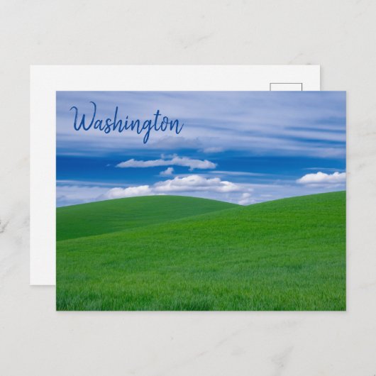 Carte Postale Rolling Green Blé Fields de la Palouse (Devant / Derrière)