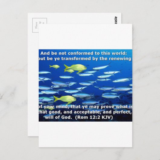 Carte Postale Romains 12:2 (Devant / Derrière)