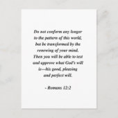 CARTE POSTALE ROMAINS 12:2 (Devant)