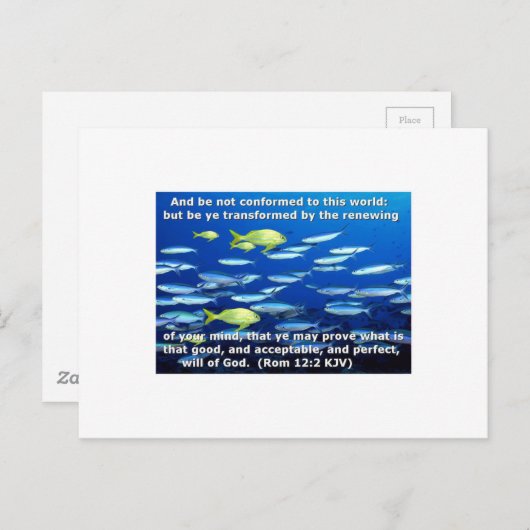 Carte Postale Romains 12:2 (Devant / Derrière)