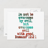 Carte Postale Romains 12:21 (Devant / Derrière)