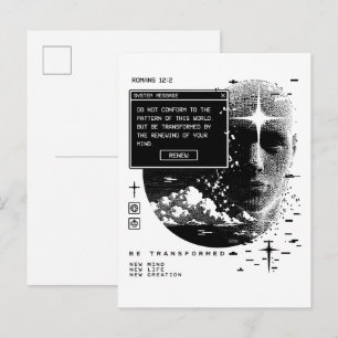 Carte Postale Romains 12:2 Renouveler Votre Système de Message M