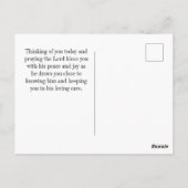 Carte Postale Romains 15:13 Dieu de l'espérance Bible Verse (Dos)