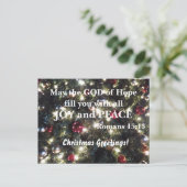 Carte Postale Romains 15:13 Que le Dieu de l'espérance vous remp (Debout devant)