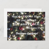 Carte Postale Romains 15:13 Que le Dieu de l'espérance vous remp (Devant / Derrière)