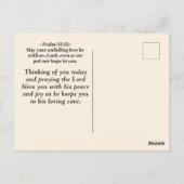 Carte Postale Romains 5:5 La Bible Amoureuse de Dieu Verse Fleur (Dos)