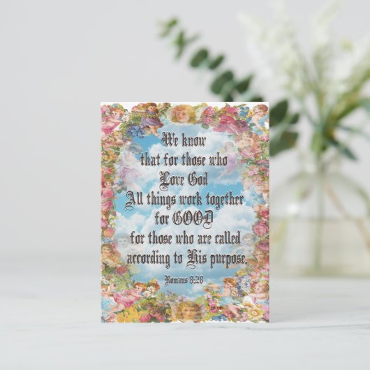 Carte Postale Romains 8:28 (Debout devant)