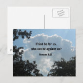 Carte Postale Romains 8:31 Si Dieu est pour nous... (Devant / Derrière)