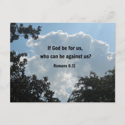 Carte Postale Romains 8:31 Si Dieu est pour nous... (Devant)