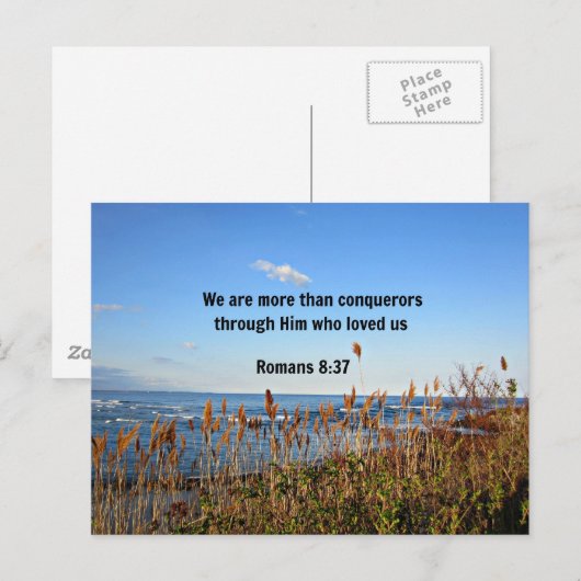 Carte Postale Romains 8:37 (Devant / Derrière)