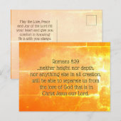 Carte Postale Romains 8:39 L'amour de Dieu dans le Christ Jésus, (Devant / Derrière)
