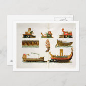 Carte Postale Roman Ships with details of figureheads, plate 23, (Devant / Derrière)