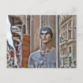 Carte Postale Roman Shopping Bizarre Italien Mannequin (Devant)