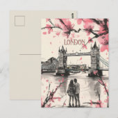Carte Postale Romance à Londres (Devant / Derrière)