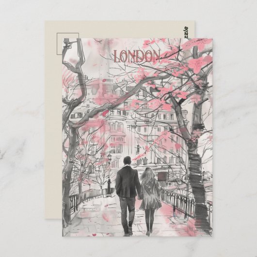 Carte Postale Romance à Londres (Devant / Derrière)