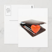 Carte Postale Romance du portefeuille (Devant / Derrière)