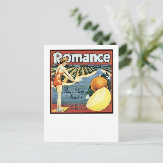Carte Postale Romance Marque Peace River Fruit (Debout devant)