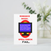 Carte Postale Romance Novel Spell Check Fail Funny (Debout devant)