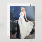 Carte Postale Romance Pin Up (Devant / Derrière)