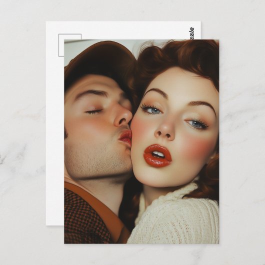 Carte Postale Romance vintage (Devant / Derrière)