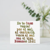 Carte Postale Romanos 12:21 (Debout devant)