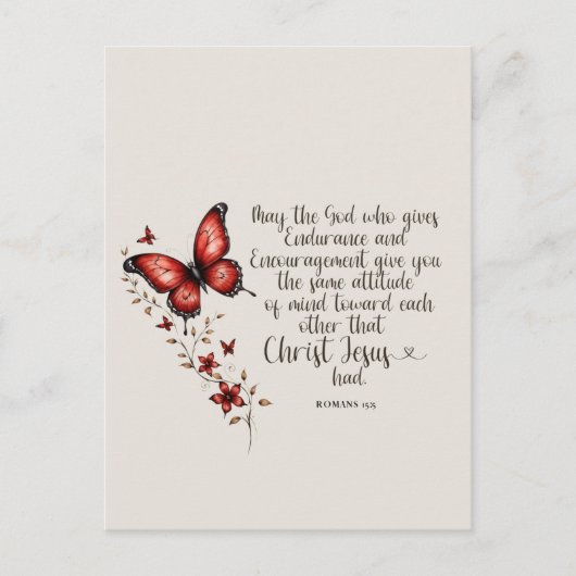 Carte Postale Romans 15:5 Bible Verse Image (Devant)