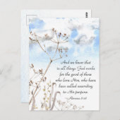 Carte Postale Romans 8:28 All things God works for the good (Devant / Derrière)