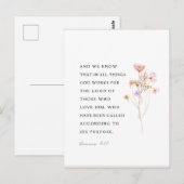 Carte Postale Romans 8:28 All Things Work Together Poster (Devant / Derrière)