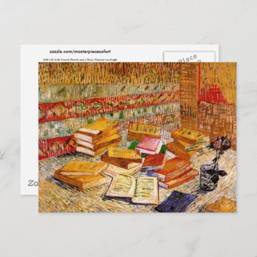 Carte Postale Romans français et Rose (F359) Van Gogh Art (Devant / Derrière)
