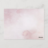 Carte Postale Romantic Blush Pink Floral Wedding Thank You (Dos)
