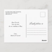 Carte Postale Romantic Blush Pink Heart Photo Enregistrer la dat (Dos)