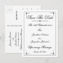 Romantic Elegant Enregistrer La Date Invitation Ca
