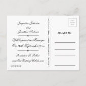 Carte Postale Romantic Elegant Enregistrer La Date Invitation Ca (Dos)