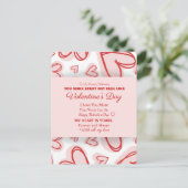 Carte Postale Romantic Personalized Valentine's Day Card  (Debout devant)